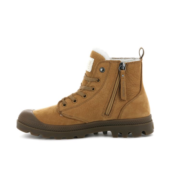 Bottes Palladium Pampa Hi Zip WL Femme Marron | FR SNG478L